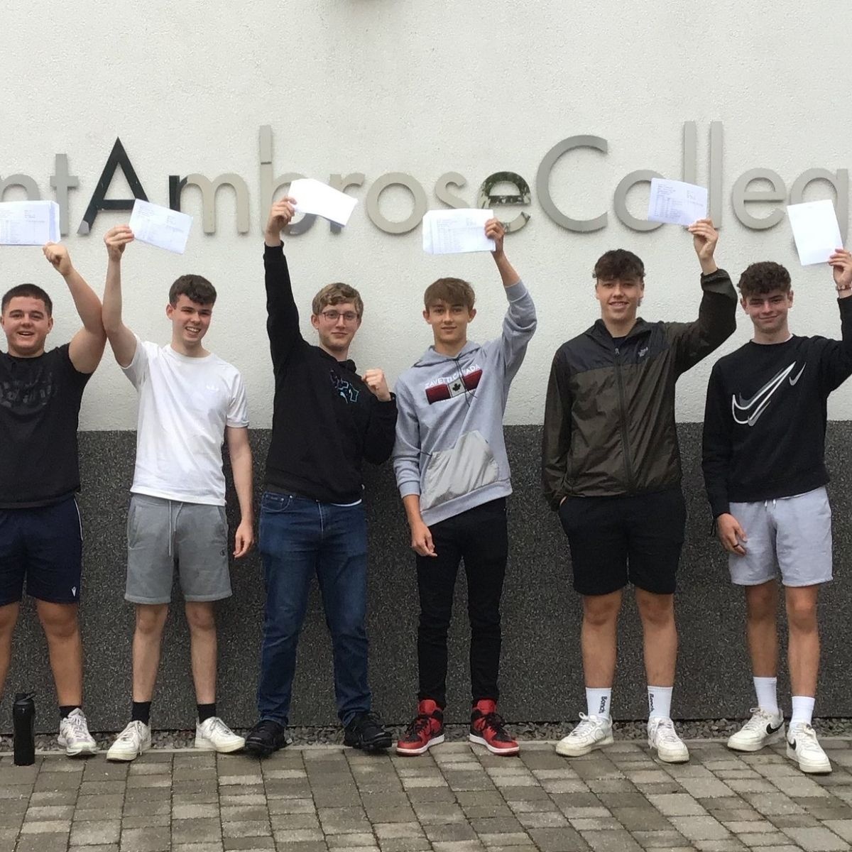 Saint Ambrose College Celebrating GCSE Success